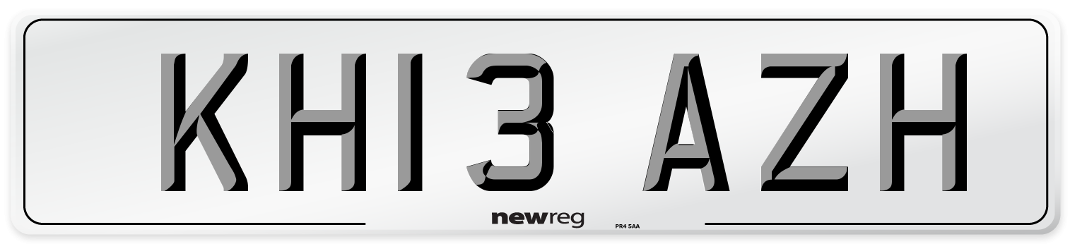 KH13 AZH Number Plate from New Reg